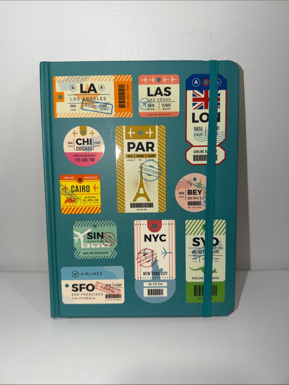 Recollections Teal Travel Theme 200 page hard cover journal